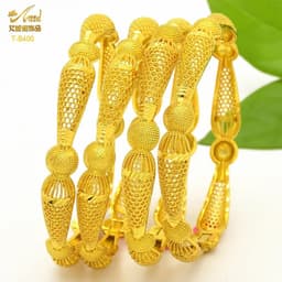 image-ANIID Dubai 24K Gold Color Bracelets For Women Luxury Jewelry Designers Indian Bangles African Arabic Wholesale Wedding Bridal