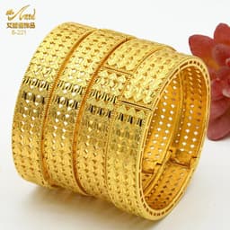 image-ANIID Dubai 24K Gold Color Bracelets For Women Luxury Jewelry Designers Indian Bangles African Arabic Wholesale Wedding Bridal