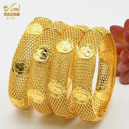 image-ANIID Dubai 24K Gold Color Bracelets For Women Luxury Jewelry Designers Indian Bangles African Arabic Wholesale Wedding Bridal