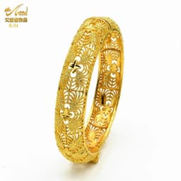 image-ANIID Dubai 24K Gold Color Bracelets For Women Luxury Jewelry Designers Indian Bangles African Arabic Wholesale Wedding Bridal