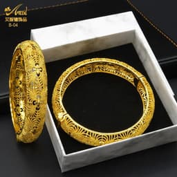image-ANIID Dubai 24K Gold Color Bracelets For Women Luxury Jewelry Designers Indian Bangles African Arabic Wholesale Wedding Bridal