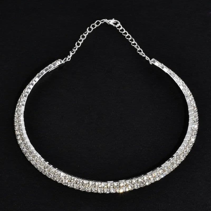 image-Rhinestone Choker Necklaces Torques Collar Women Statement Jewelry Girl Imitation Pearls Necklace 5 Styles