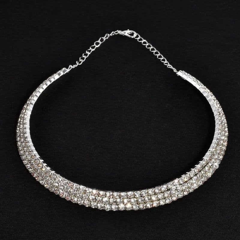 image-Rhinestone Choker Necklaces Torques Collar Women Statement Jewelry Girl Imitation Pearls Necklace 5 Styles