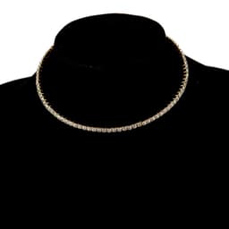 image-Rhinestone Choker Necklaces Torques Collar Women Statement Jewelry Girl Imitation Pearls Necklace 5 Styles