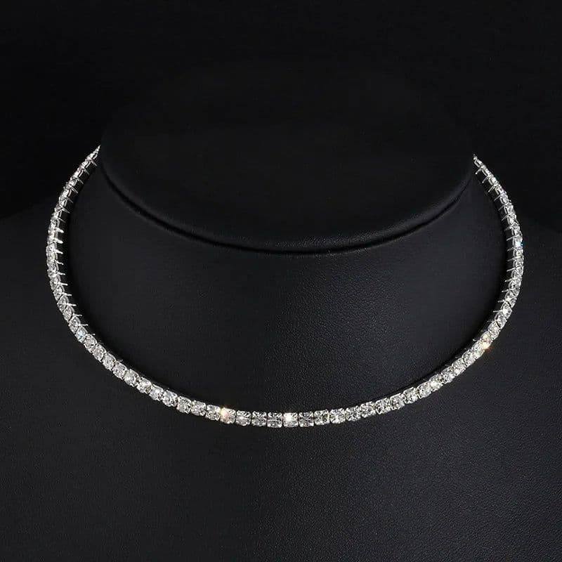 image-Rhinestone Choker Necklaces Torques Collar Women Statement Jewelry Girl Imitation Pearls Necklace 5 Styles