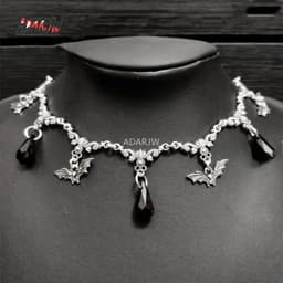 image-Gothic Black Velvet Choker Bat Necklace Victorian Creativity Gorgeous Punk Jewelry Fashion Party Women Halloween Gift