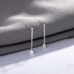 image-Drop Zircon Long Tassel Earrings Female Rhinestone Wedding Pendant Earrings Party Jewelry Silver Color Fashion Ear Accessories