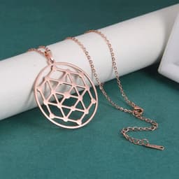 image-LIKGREAT Flower of Life Pendant Necklace for Women Mandala Chakra Hollow Stainless Steel Charms Jewelry Geometry Amulet Gift