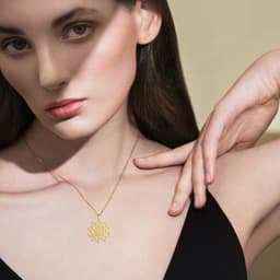 image-LIKGREAT Flower of Life Pendant Necklace for Women Mandala Chakra Hollow Stainless Steel Charms Jewelry Geometry Amulet Gift