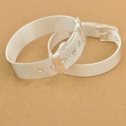 image-Fashionable Belt Design Pure 925 Sterling Silver Fine Jewelry Bracelet 2 Size Options For Woman Man