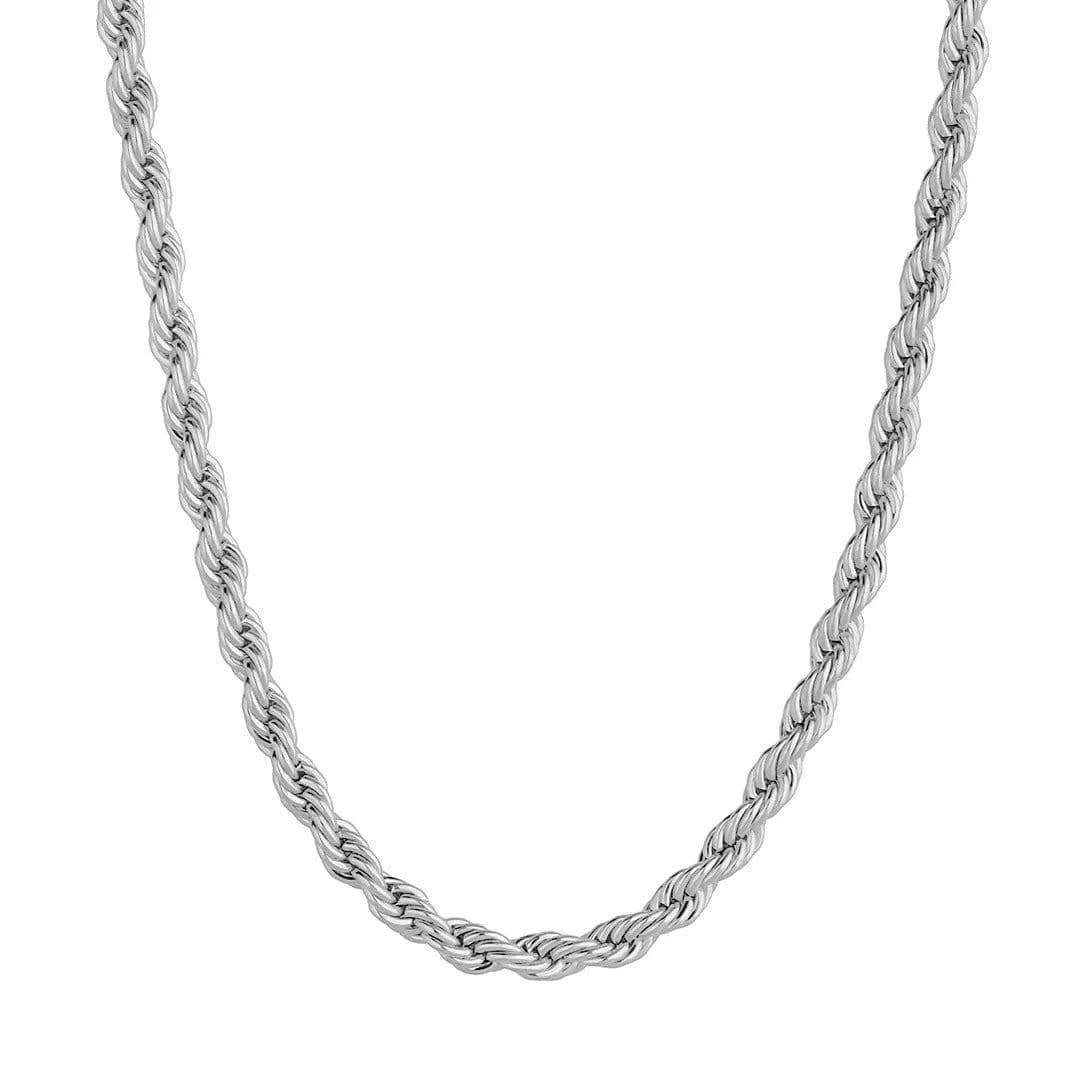 image-5mm stainless steel Gothic metal Twisted rope Chain Necklaces Simple men's and women's necklaces Jewelry wholesale