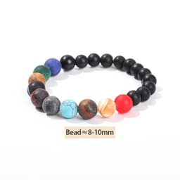 image-JD Natural Stone Eight Planets Bead Bracelets Men Women Universe Seven Chakra Bangle Yoga Energy Galaxy Solar Wristband Jewelry