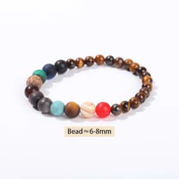 image-JD Natural Stone Eight Planets Bead Bracelets Men Women Universe Seven Chakra Bangle Yoga Energy Galaxy Solar Wristband Jewelry