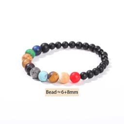 image-JD Natural Stone Eight Planets Bead Bracelets Men Women Universe Seven Chakra Bangle Yoga Energy Galaxy Solar Wristband Jewelry