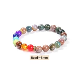 image-JD Natural Stone Eight Planets Bead Bracelets Men Women Universe Seven Chakra Bangle Yoga Energy Galaxy Solar Wristband Jewelry