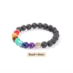 image-JD Natural Stone Eight Planets Bead Bracelets Men Women Universe Seven Chakra Bangle Yoga Energy Galaxy Solar Wristband Jewelry