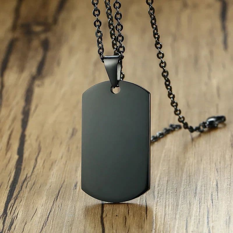 image-Vnox Stainless Steel Double Dog Tag Necklace for Men High Polished Pendant ID Men Jewelry 24" Chain Necklace