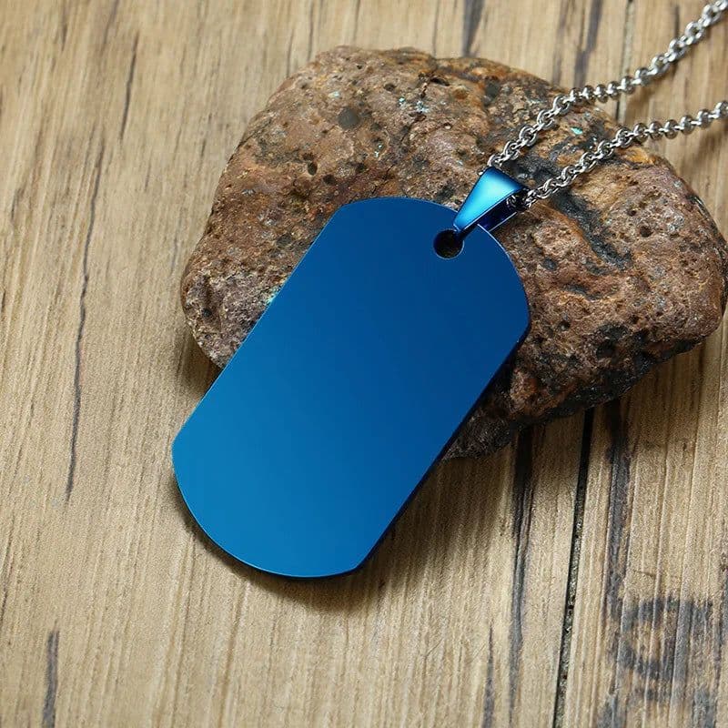 image-Vnox Stainless Steel Double Dog Tag Necklace for Men High Polished Pendant ID Men Jewelry 24" Chain Necklace