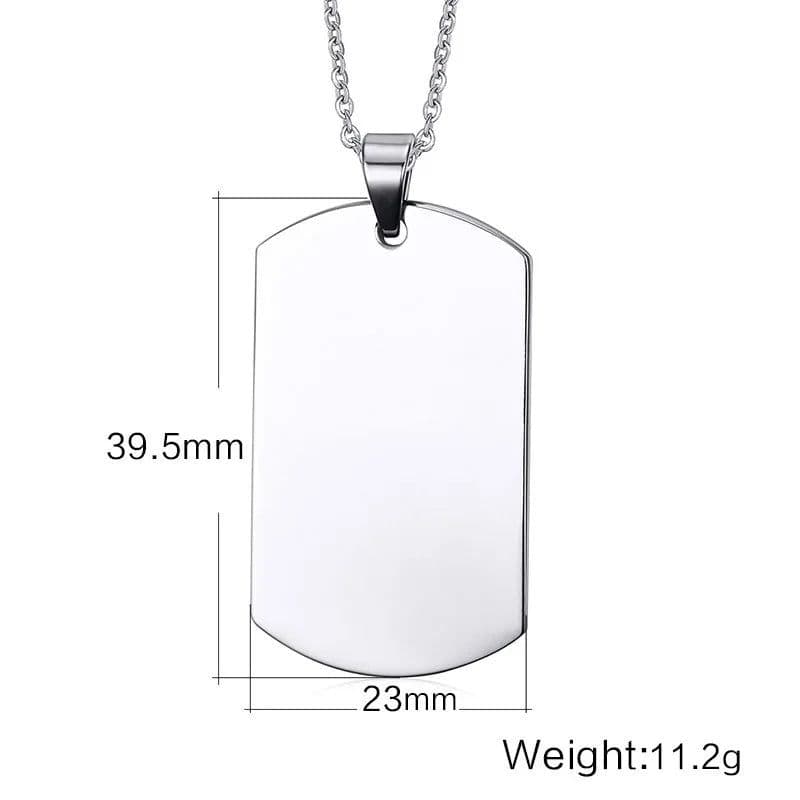 image-Vnox Stainless Steel Double Dog Tag Necklace for Men High Polished Pendant ID Men Jewelry 24" Chain Necklace