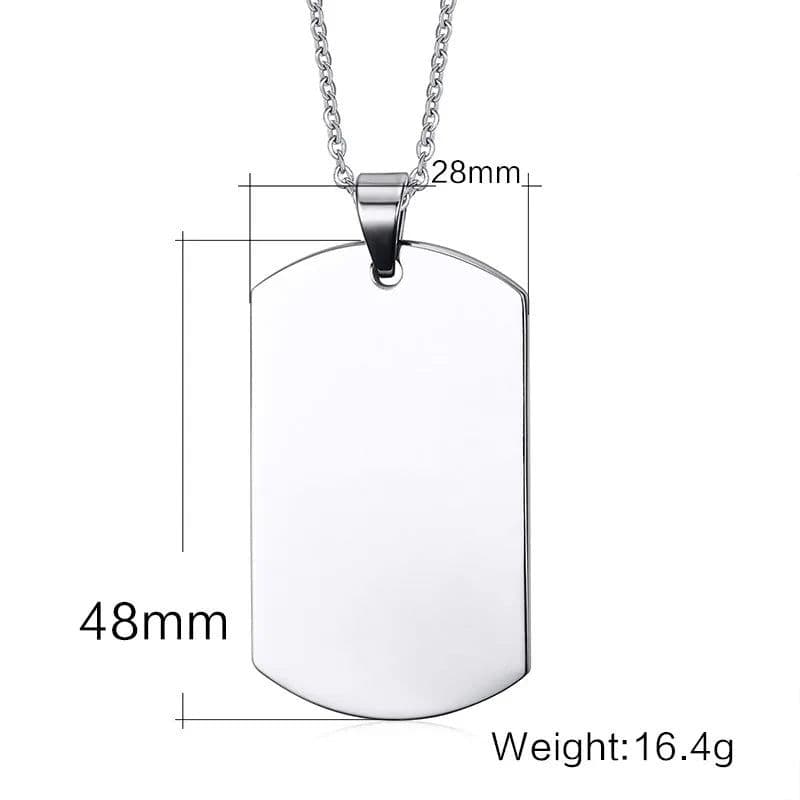 image-Vnox Stainless Steel Double Dog Tag Necklace for Men High Polished Pendant ID Men Jewelry 24" Chain Necklace