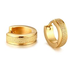 image-VNOX Cute Hoop Earrings for Men Punk Stainless Steel Huggie Small Earrings 4 Color