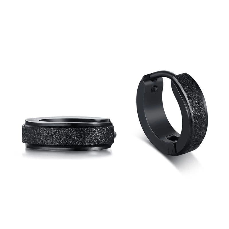 image-VNOX Cute Hoop Earrings for Men Punk Stainless Steel Huggie Small Earrings 4 Color