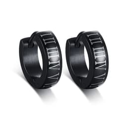 image-VNOX Cute Hoop Earrings for Men Punk Stainless Steel Huggie Small Earrings 4 Color