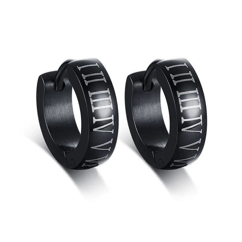 image-VNOX Cute Hoop Earrings for Men Punk Stainless Steel Huggie Small Earrings 4 Color