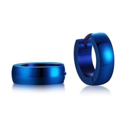 image-VNOX Cute Hoop Earrings for Men Punk Stainless Steel Huggie Small Earrings 4 Color
