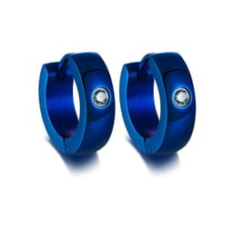 image-VNOX Cute Hoop Earrings for Men Punk Stainless Steel Huggie Small Earrings 4 Color