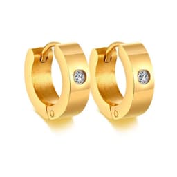 image-VNOX Cute Hoop Earrings for Men Punk Stainless Steel Huggie Small Earrings 4 Color