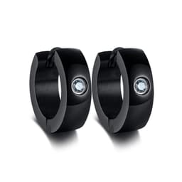 image-VNOX Cute Hoop Earrings for Men Punk Stainless Steel Huggie Small Earrings 4 Color