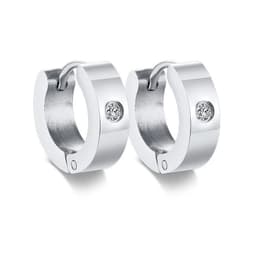 image-VNOX Cute Hoop Earrings for Men Punk Stainless Steel Huggie Small Earrings 4 Color