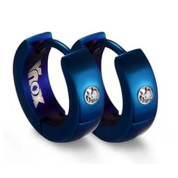 image-VNOX Cute Hoop Earrings for Men Punk Stainless Steel Huggie Small Earrings 4 Color