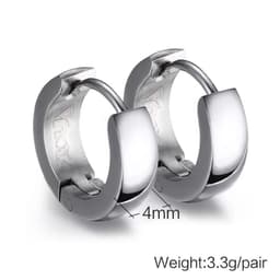 image-VNOX Cute Hoop Earrings for Men Punk Stainless Steel Huggie Small Earrings 4 Color