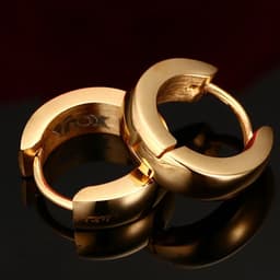 image-VNOX Cute Hoop Earrings for Men Punk Stainless Steel Huggie Small Earrings 4 Color