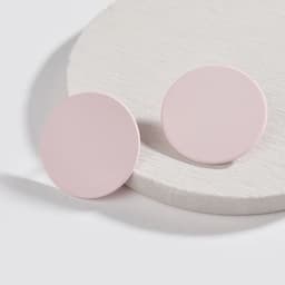 image-Women Korean Ear Jewelry Paint Black Round Earrings New Fashion Medium Statement Round Stud Earrings