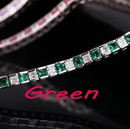 image-CWWZircons Brand Square 3mm Cubic Zirconia Tennis Bracelets for Woman White Gold Color Princess Cut CZ Wedding Jewelry CB169