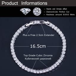 image-CWWZircons Brand Square 3mm Cubic Zirconia Tennis Bracelets for Woman White Gold Color Princess Cut CZ Wedding Jewelry CB169