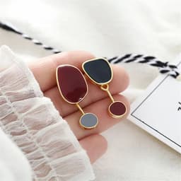 image-Contracted temperament new earrings bump color female earrings irregular earrings earrings restoring ancient ways