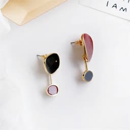 image-Contracted temperament new earrings bump color female earrings irregular earrings earrings restoring ancient ways