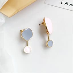 image-Contracted temperament new earrings bump color female earrings irregular earrings earrings restoring ancient ways