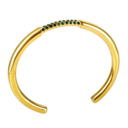 image-Stainless Steel Gold Color Thick Tube Open Bangle For Women Girl Hiphop Cuff Bracelet Jewelry