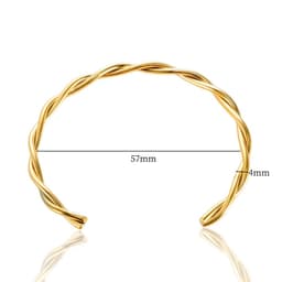 image-Stainless Steel Gold Color Thick Tube Open Bangle For Women Girl Hiphop Cuff Bracelet Jewelry