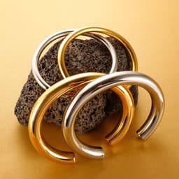 image-Stainless Steel Gold Color Thick Tube Open Bangle For Women Girl Hiphop Cuff Bracelet Jewelry