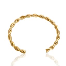 image-Stainless Steel Gold Color Thick Tube Open Bangle For Women Girl Hiphop Cuff Bracelet Jewelry