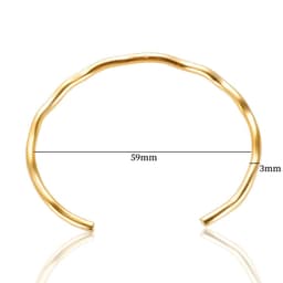 image-Stainless Steel Gold Color Thick Tube Open Bangle For Women Girl Hiphop Cuff Bracelet Jewelry