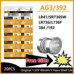 image-5-50Pcs High Capacity LR41 Alkaline Batteries AG3 L736 392 384 192 Premium 1.5V Button Coin Cell Batteries for Medical devices