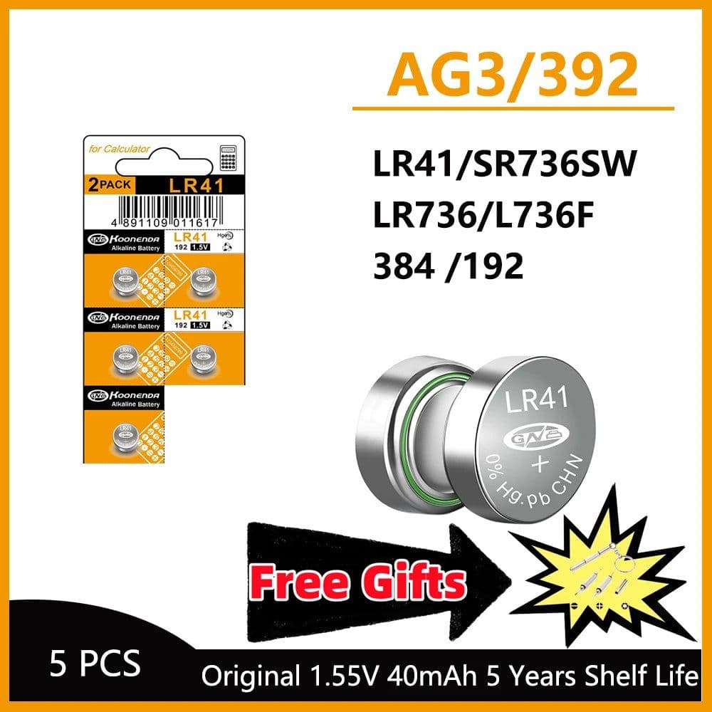 image-5-50Pcs High Capacity LR41 Alkaline Batteries AG3 L736 392 384 192 Premium 1.5V Button Coin Cell Batteries for Medical devices