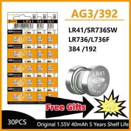 image-5-50Pcs High Capacity LR41 Alkaline Batteries AG3 L736 392 384 192 Premium 1.5V Button Coin Cell Batteries for Medical devices